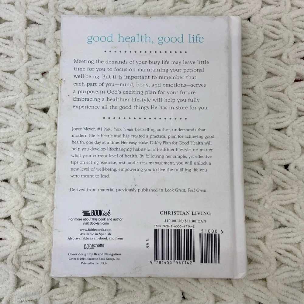 GOOD HEALTH GOOD LIFE Joyce Meyer Hardcover Book Physical Spiritual Wellness